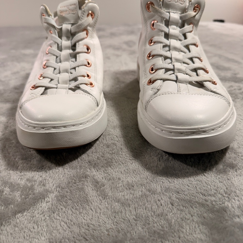 Skechers Snoop Dogg Sneakers Women 10 White Slip-ins Snoop One Double G Leather - Picture 2 of 10